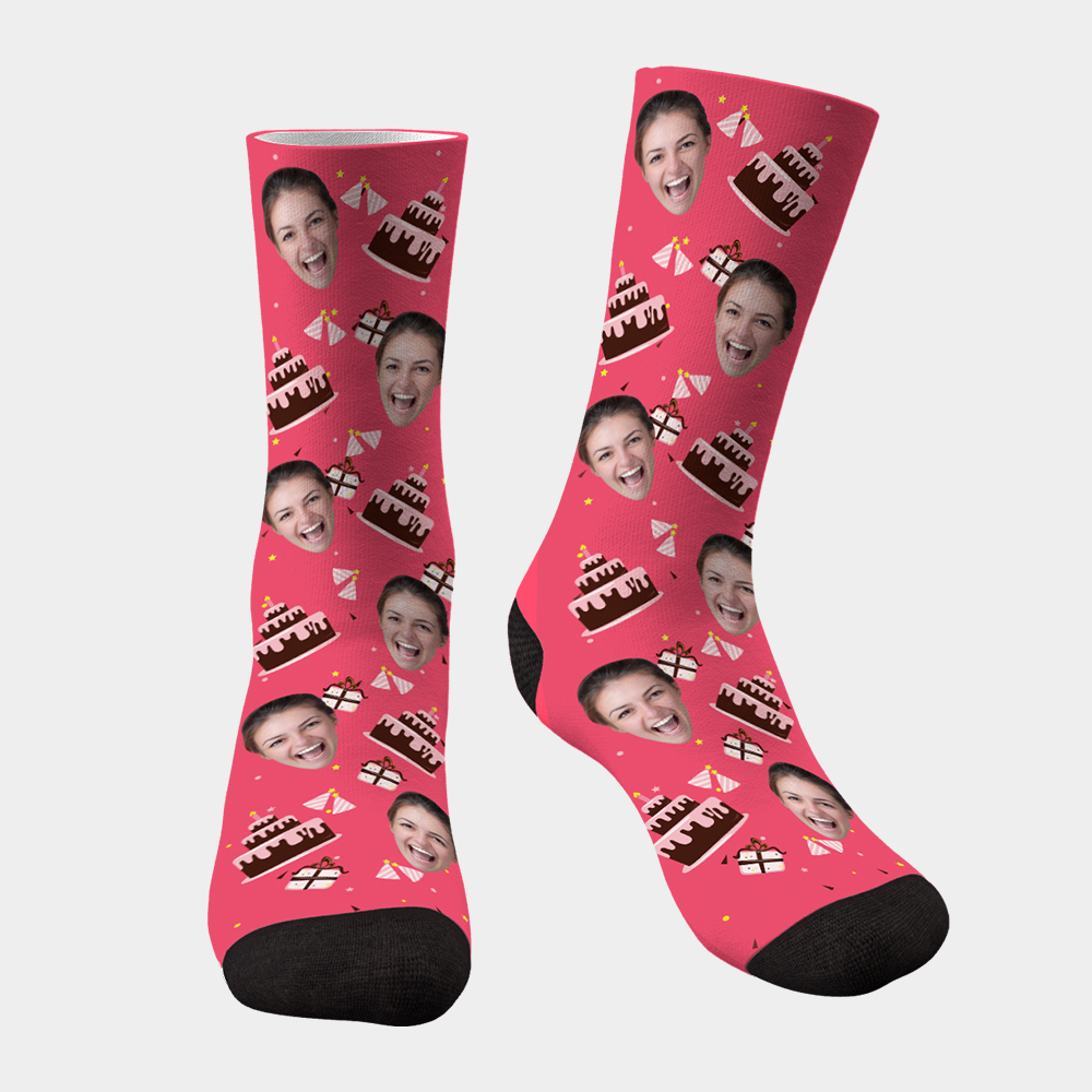 Custom Birthday Theme Socks | MyFaceBoxer