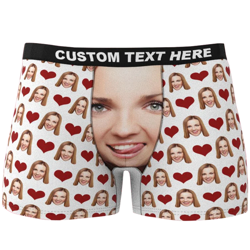 Father's Gift Men's Custom Best Dad Face Boxer ShortsXS/S/M/L/XL/XXL/XXXL  Size&Multiple Colour Available - MyCustomTireCover